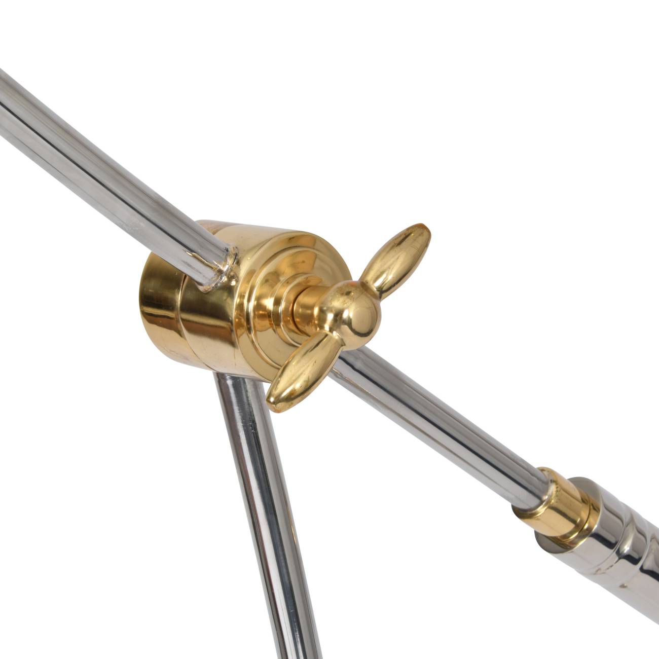 Haku Brass & Silver Adjustable Floor Lamp
